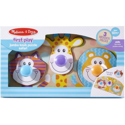  Melissa & Doug FIRST PLAY Safari Jumbo Knob Puzzle