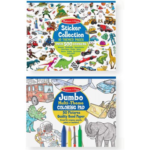  Melissa & Doug Coloring and Sticker Pad Bundle - Blue