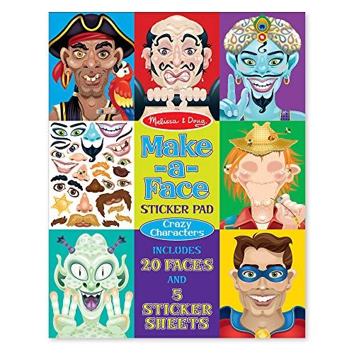  Melissa & Doug Crazy Characters Make-a-Face Sticker Pad