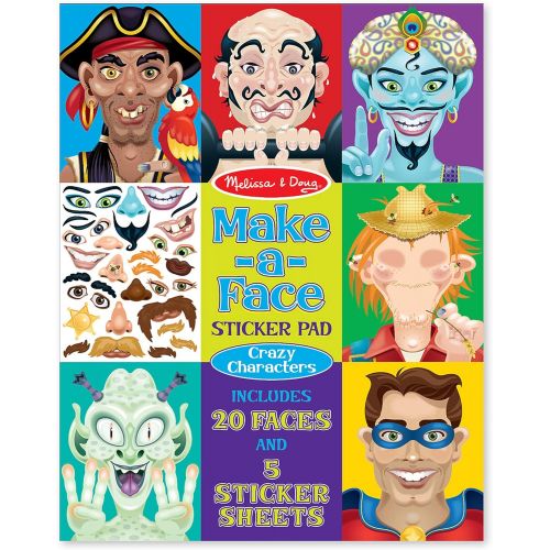  Melissa & Doug Crazy Characters Make-a-Face Sticker Pad