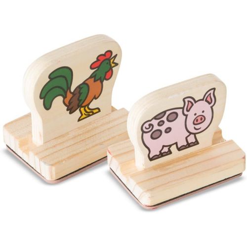  Melissa & Doug First Wooden Stamp Set  Farm Animals