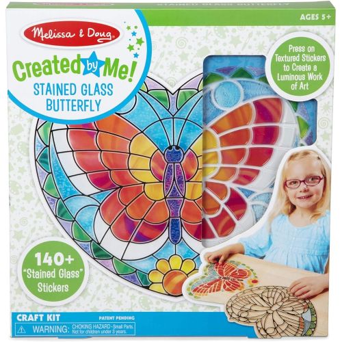  Melissa & Doug Created by Me! Peel-and-Press Stained Glass Butterfly Craft Kit