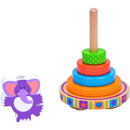  Melissa & Doug First Play Wooden Elephant Rocking Stacker (6 pcs)