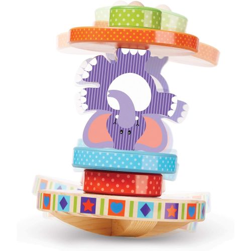  Melissa & Doug First Play Wooden Elephant Rocking Stacker (6 pcs)