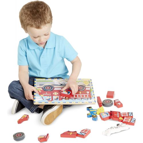  Melissa & Doug Deluxe Fire Truck Chunky Puzzle