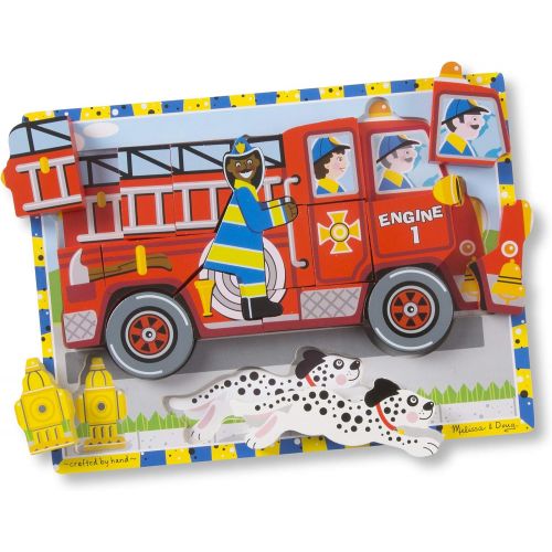  Melissa & Doug Deluxe Fire Truck Chunky Puzzle