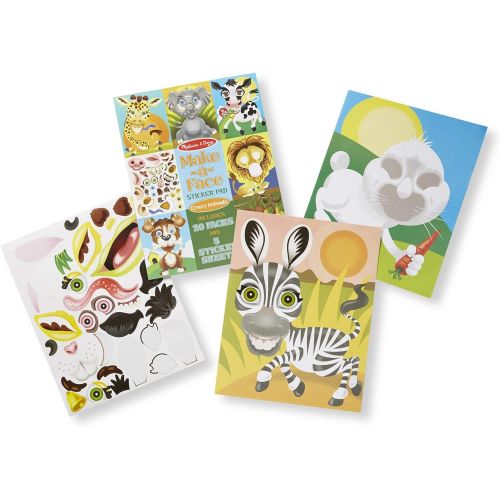  Melissa & Doug Make-a-Face Sticker Pad  Crazy Animals