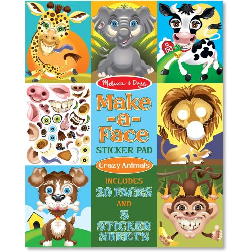  Melissa & Doug Make-a-Face Sticker Pad  Crazy Animals