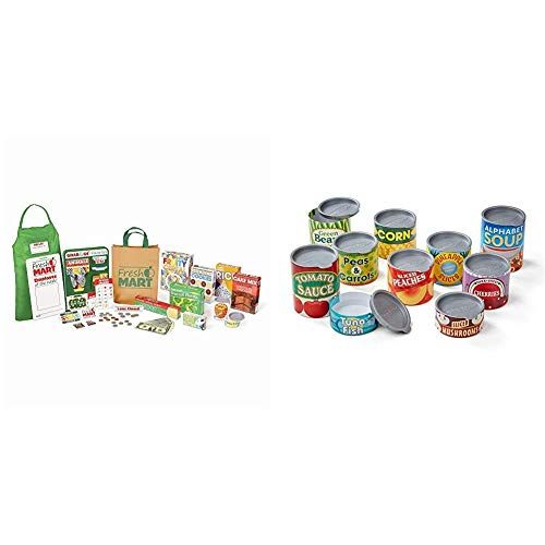  Melissa & Doug Grocery Store Companion Set & Lets Play House Grocery Cans