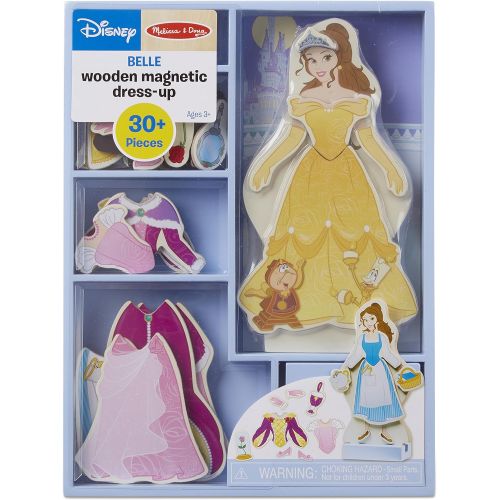  Melissa & Doug Disney Belle Magnetic Dress-Up Wooden Doll Pretend Play Set (30+ Pieces)