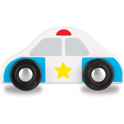  Melissa & Doug Round The City Rescue Rug With 4 Wooden Vehicles