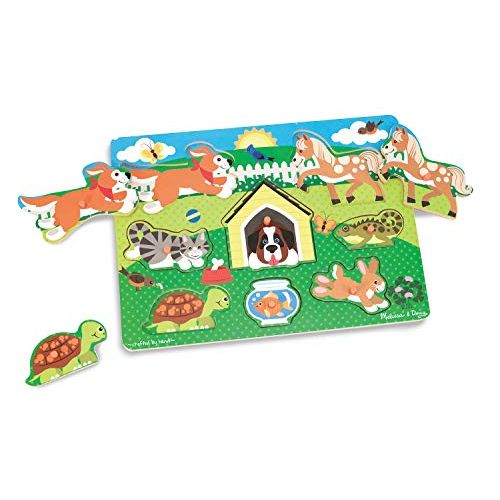  Melissa & Doug Pets Wooden Peg Puzzle (8 pcs)