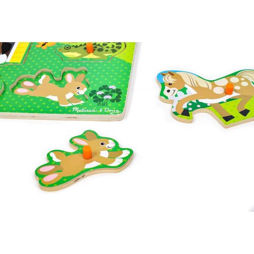  Melissa & Doug Pets Wooden Peg Puzzle (8 pcs)