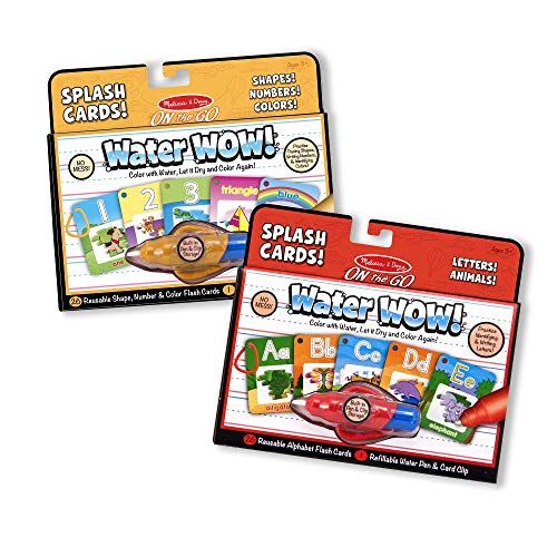  Melissa & Doug Water Wow Splash Cards Bundle - Alphabet and Numbers & Colors