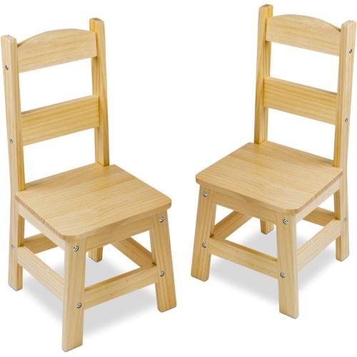  Melissa & Doug Wooden Chair Pair - Natural