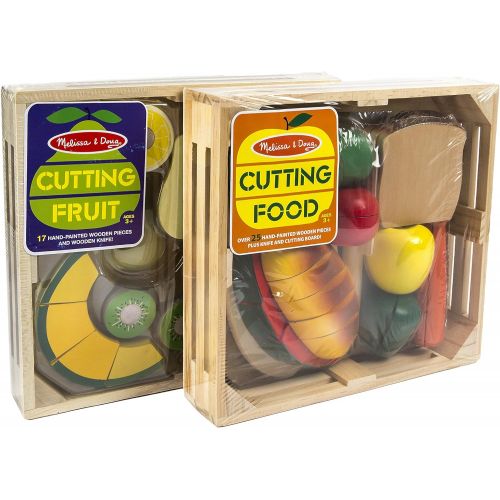  Melissa & Doug Beautiful Wooden Kids Cutting Food & Fruit Sets by Melissa and Doug