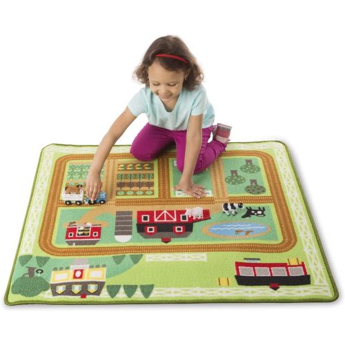  Melissa & Doug Round the Barnyard Farm Activity Rug