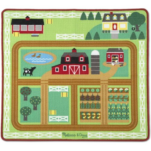  Melissa & Doug Round the Barnyard Farm Activity Rug