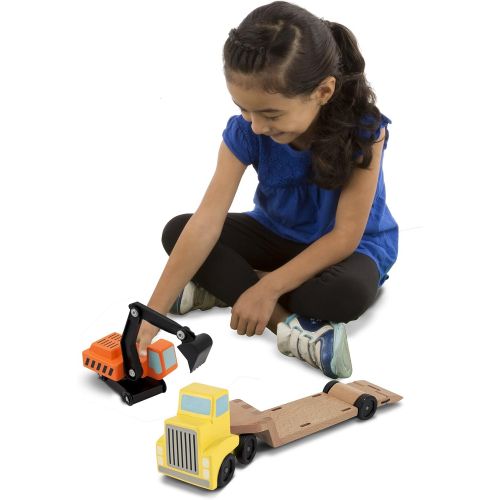  Melissa & Doug Trailer & Excavator