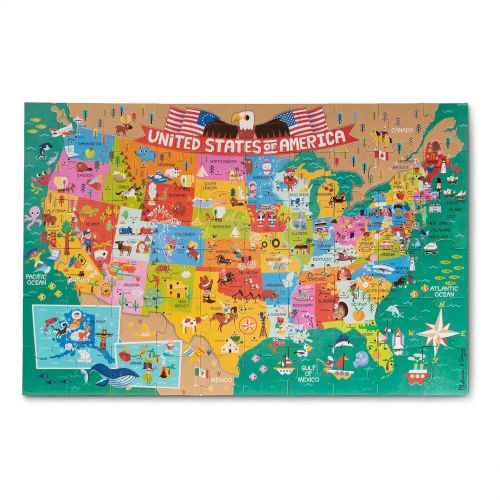  Melissa & Doug Natural Play 60pc Giant Floor Puzzle - America The Beautiful