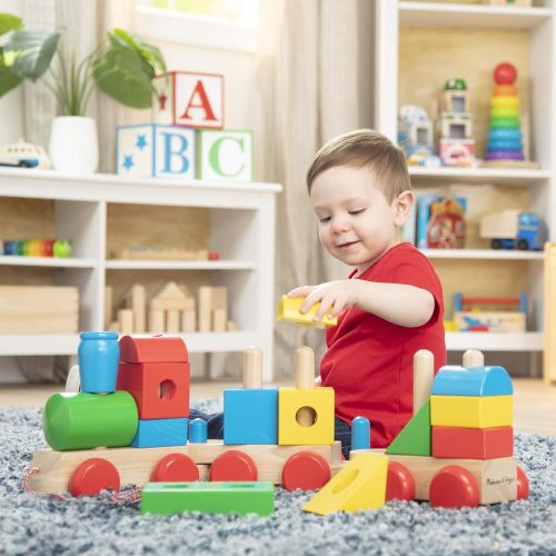  Melissa & Doug Wooden Jumbo Stacking Train Classic, Multi