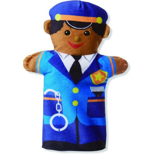  Melissa & Doug Jolly Helpers Hand Puppets - The Original (Set of 4, Construction Worker, Doctor, Police Officer, Firefighter, Great Gift for Girls & Boys - Kids Toy Best for 2, 3,