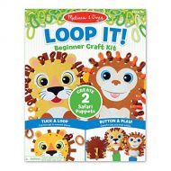 Melissa & Doug Loop It! Safari Puppets Beginner Craft Kit