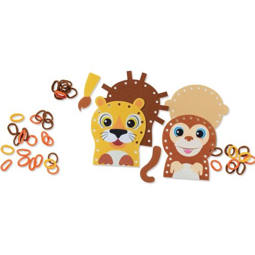  Melissa & Doug Loop It! Safari Puppets Beginner Craft Kit