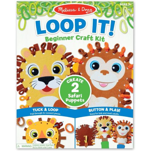  Melissa & Doug Loop It! Safari Puppets Beginner Craft Kit
