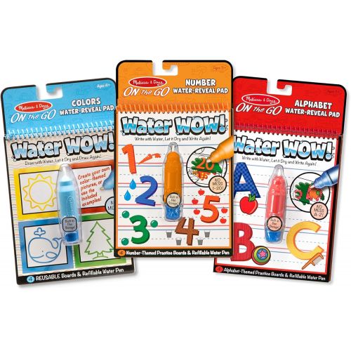  Melissa & Doug Water Wow Bundle! Colors, Numbers and Alphabet