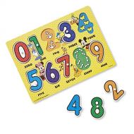Melissa & Doug Disney Mickey Mouse Numbers Wooden Peg Puzzle (10 pcs)