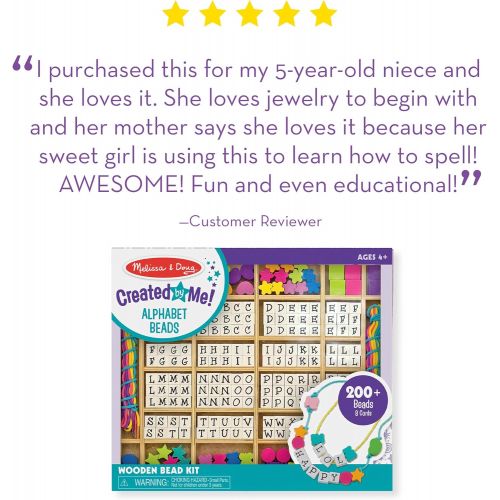  Melissa & Doug Created by Me Alphabet Beads Wooden Bead Kit