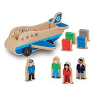 Melissa & Doug Wooden Airplane Play Set With 4 Play Figures and 4 Suitcases (9394)