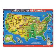 Melissa & Doug Deluxe Wooden USA Map Sound Puzzle