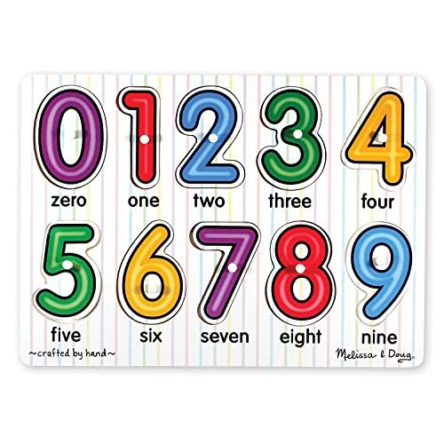  Melissa & Doug Numbers Peg Puzzle (10 pcs)