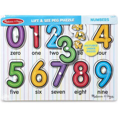  Melissa & Doug Numbers Peg Puzzle (10 pcs)