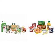 Melissa & Doug Fresh Mart Grocery Store Companion Collection (Best for 3, 4, 5 Year Olds and Up) & Fridge Food Wooden Play Food Set, The Original (Best for 3, 4, 5 Year Olds and Up