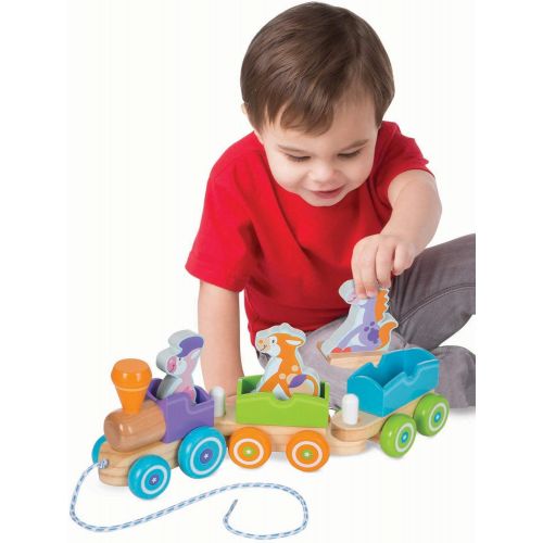  Melissa & Doug Rocking Farm Animals Pull Train