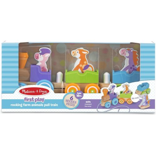  Melissa & Doug Rocking Farm Animals Pull Train