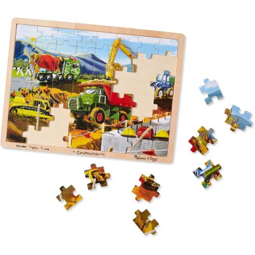  Melissa & Doug Wooden Jigsaw Puzzle  Construction