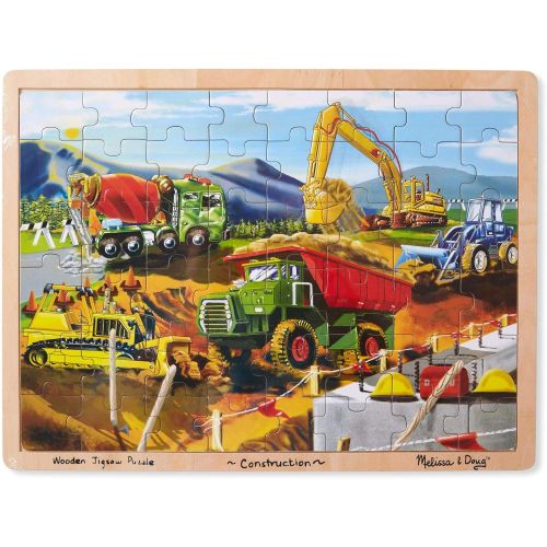  Melissa & Doug Wooden Jigsaw Puzzle  Construction