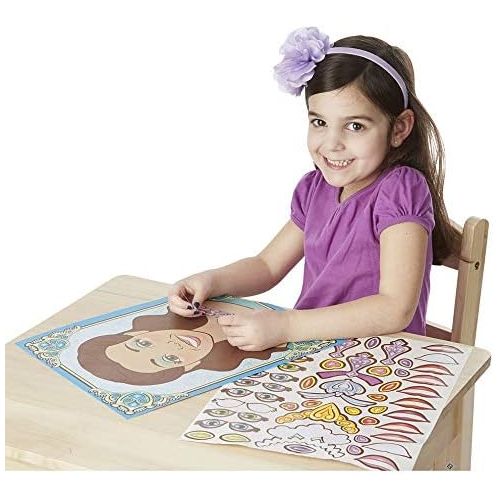  Melissa & Doug Make-a-Face Sticker Pad: Sparkling Princesses - 15 Faces, 4 Sticker Sheets