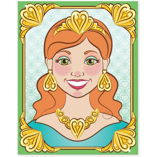  Melissa & Doug Make-a-Face Sticker Pad: Sparkling Princesses - 15 Faces, 4 Sticker Sheets