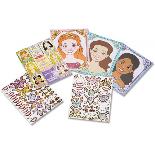 Melissa & Doug Make-a-Face Sticker Pad: Sparkling Princesses - 15 Faces, 4 Sticker Sheets