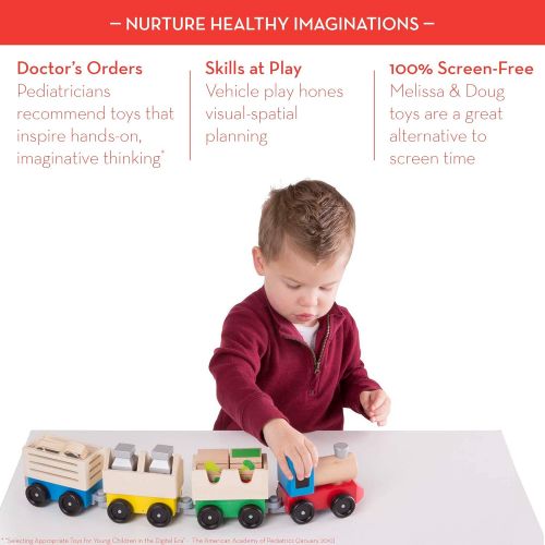  Melissa & Doug Wooden Farm Train Set