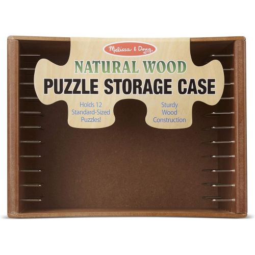  Melissa & Doug Natural Wood Puzzle Case