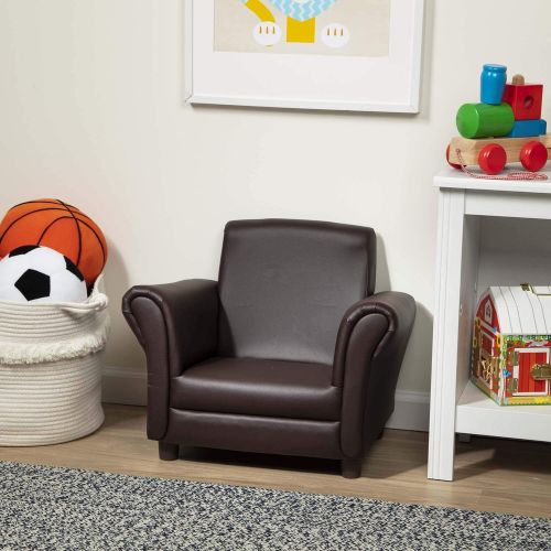  Melissa & Doug Childs Armchair - Coffee Faux Leather