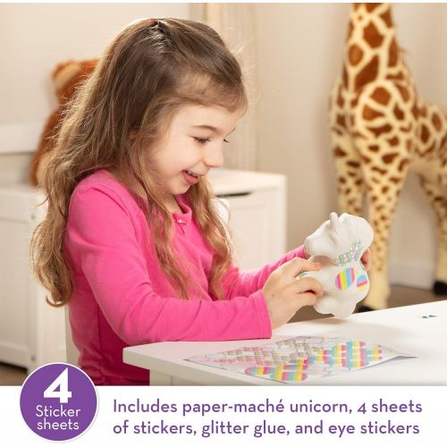  Melissa & Doug Decoupage Made Easy Unicorn Paper Mache Craft Kit with Stickers