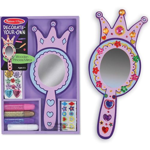  Melissa & Doug Decorate-Your-Own Wooden Princess Mirror