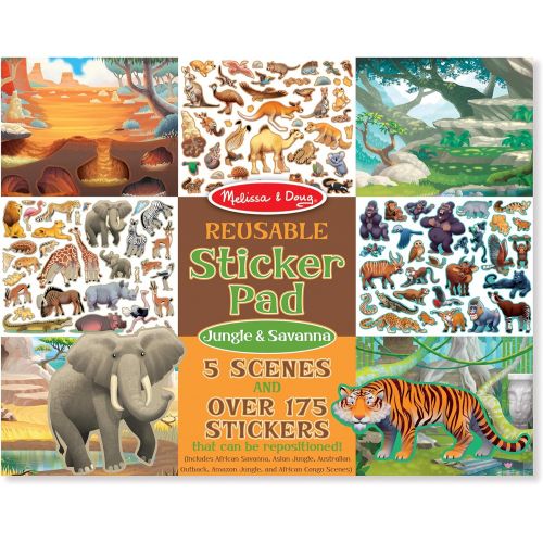  Melissa & Doug Reusable Sticker Activity Pad - Jungle & Savanna Toy